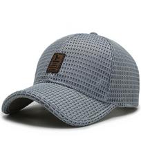 Full Mesh Sun Protection Caps Quick Dry Adjustable Outdoor Sports Hats Breathable Summer Baseball Cap For Man Women Unisex šviesiai pilka spalva