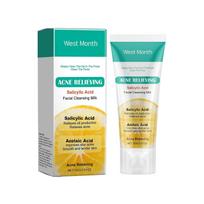 West Month Salicylic Acid Acne-Clearing Facial Cleanser  Moisturizing, Oil-Control, Cleanses And Soothes Skin Without Tightness