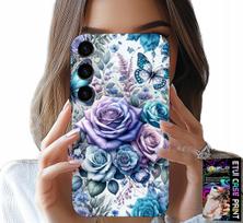 Etui Do Samsung Galaxy S23 Fe - Kwieciste Wzory Różekwiatki Case + Szkło