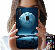 Etui Do Samsung Galaxy A20E - Pełnia Księżyca Księżyc Futerał + Folia