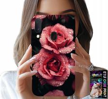 Etui Do Samsung Galaxy A20E - Piękne Różowe Róże, Kwieciste Wzory, Case