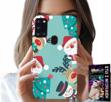 Etui Do Samsung Galaxy A21S - Mikołaj, Renifer Bałwan Świąteczne Wzory