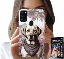 Etui Do Samsung Galaxy A21S - Piesek Pieski Husky Psie Wzory + Szkło