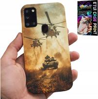 Etui Do Samsung Galaxy A21S - Helikopter Wojskowy Czołg Militaria Case