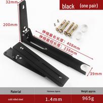 Wall-Mounted Stainless Steel Microwave Oven Bracket Shelf with Retractable Triangle Support