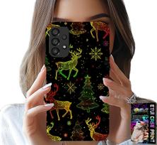 Etui Do Samsung Galaxy A23 5G - Renifer, Płatek Śniegu, Choinka + Szkło