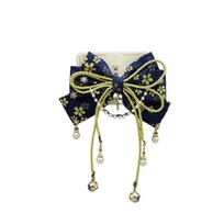 Japanese Style Kimono Barrettes Sweet Bowknot Hair Clip Creative Side Clip  Girl tamsiai mėlyna spalva
