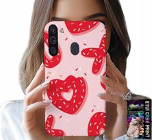 Etui Do Samsung Galaxy A21 - Kobiece, Modne Wzory Xoxo Serce + Szkło