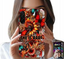 Etui Do Samsung Galaxy A26 5G - She Is Rare, Słoneczniki, Kwiaty, Motyle