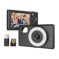 1080P skaitmeninė kamera Skaitmeninė vaizdo kamera 48MP 2,8 colio IPS ekranas automatinis fokusavimas 16x priartinimas Integruotas šviesos diodas juoda