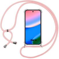Dėklas Google Pixel 10, Smūgiams atsparus, Sustiprinti kampai, su reguliuojamu rožiniu dirželiu