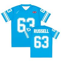 GEORGE Nr.63 RUSSELL Lenktynininko Džersio Dizainas 3D Spausdinimo Numeris 63 Marškinėliai Unisex Gatvės Stiliaus Laisvi Trumpomis Rankovėmis Vyriški Marškinėliai Vasaros 3D Džersis XXS mėlyna