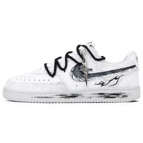 Nike Court Vision 1 Silver Star, Couple Lightweight Breathable Low top Skateboard Shoes Unisex White Black DH2987-101(Team1786-) 41