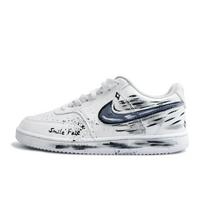 Nike Court Vision 1 Synthetic Leather Hand Drawn Graffiti Lightweight Breathable Low top Skateboard Shoes Unisex DH2987- 101(team1613) 40.5