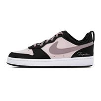 Nike Court Borough DEER Black Rose Raspberry Leather Slip Resistant Abrasion Resistant Low top Skateboard Shoes GS BQ5448-115(Team84-) 35.5