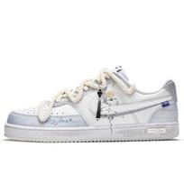Nike Court Vision 1 Line Of Light And Shadow, Flower Isle Low top Skateboard Shoes Men's White Blue DH2987-101(Team177-) 40