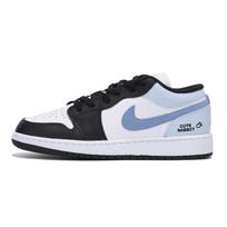 Jordan Air Jordan 1 Radish Sea Salt Abrasion Resistant Low top Vintage Basketball Shoes Men's White Blue 553558-131(Team85-) 43