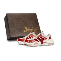 Adidas XLG STORM 811 Manufacturing, Bright Future, Special Shoe Box Low top Chunky Sneakers Unisex White Red Gold KI1855(Team80-S-BOX) 40⅔