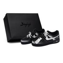Nike Air Force 1 Riedlentės Batai Unisex Žemi Juodi/Balti/Sidabriniai CW2288-001(Team80-S-BOX) 40.5