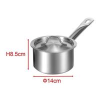 New Stainless Steel Sauce Pan with Lid 1.3L/1.9L/2.8L Milk Pot Practical Milk Steamer Kitchen Supplies