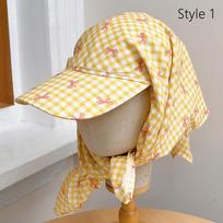 Sweet Loli Headscarf Hat French Retro Peaked Cap Versatile Baseball Cap  Outdoor Seaside Vacation Style 1