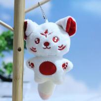 Adorable Shiba Inu Plush Toy Keychain Cartoon Fox Hanging Doll Perfect For Backpack balta
