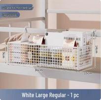 Dormitory Bedside Hanging Basket - No-Punch Storage Rack for Bunk Beds and Snacks