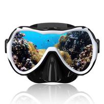 Silicone Tempered Glass Snorkel & Diving Mask One Size perlo mėlyna spalva