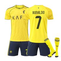 2025-26 Al-Nassr Namų #7 RONALDO Sportinis Treniruočių Džersio Rinkinys su Kojinėmis Paaugliams Vaikams Suaugusiems Futbolo Aprangos 16