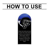 Car Tire Foam Cleaner Spray - Deep Cleaning & Shine, Rich Foam Formula, Helps Prevent Tire Aging, Long-Lasting Gloss (120Ml) 1pcs