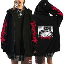 Berserk Golden Age Arc Anime Men's Zip-Up Hoodie XL juoda 3 spalvos