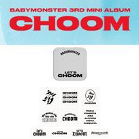 BABYMONSTER CHOOM skardinė dėžutė + tatuiruočių lipdukų rinkinys white