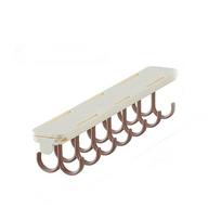 Plastic Retractable Clothes Drying Rack Pull Out Large Capacity Underwear Storage Hanger Double-Row Space Saving