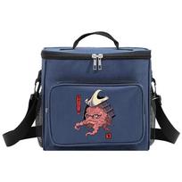 Student Lunch Box Cooler Shoulder Lunch Bags Thermal Organizer Handbag Outdoor Camping Storage Boxes Cute Monster Printing