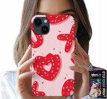 Etui Do Iphone 14 Plus - Kobiece, Modne Wzory Xoxo Serce + Szkło