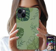 Etui Do Iphone 14 Plus - Zielone Liście Roślinne Wzory Plecki