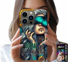 Etui Do Iphone 15 Pro Max - Anti Social, Butterfly, Motylek, Kobiece