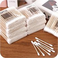 Cotton Swab Ear Cleaning Makeup Wooden Stick Cotton Ball Ear Cleaning Multi-functional Double-ended Disposable Swab Stick