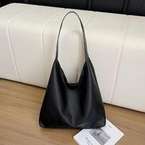 Tote bag retro solid color niche texture versatile handbag shoulder bag large capacity women commuting casual simple juoda