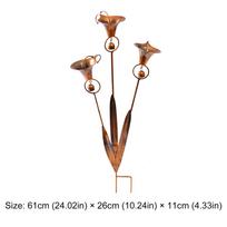 Triple Bluebells,Three Calla Lilies Garden Stake with Bell, 2026 New Metal Flower Outdoor Yard Decoration, Durable Weather Rustic Handmade Ornament balta