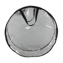1/2 vnt. girliandos laikymo krepšys apvalus PVC skaidrus dulkėms atsparus dizainas, lengvai nešiojamas kalėdinio vainiko laikymo krepšys 24Inch 1pc juoda
