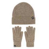 Beanie Hat pirštinių su jutikliniu ekranu rinkinys Vienspalvis Minkštas, storas, atsparus dėvėjimui vyriškos žieminės šiltos megztos kepuraitės pirštinės kupranugaris