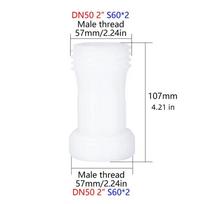 S60 to S60 IBC Tank Adapter Extension 2-Inch Connector Adapter Fitting Garden irrigation Water Tank Plastic Extension Hose 1PC balta