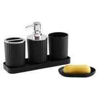 Nordic Eight-Piece Bathroom Set: Toothbrush Holder, Mouthwash Cup, Wash Kit, Home Accessories.