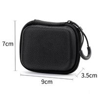 New Hard Shell EVA Storage Box Black Portable Zipper Earphone Case Mini Pouch Carrying Bag for Earphone