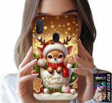 Etui Do Samsung Galaxy A20E - Reniferek Słodki Renifer Świąteczne Wzór