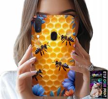 Etui Do Samsung Galaxy A20E - Pszczoły Ul Plaster Miodu Plecki Case