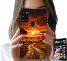 Etui Do Samsung Galaxy A21S - Safari Afryka Zachód Słońca Piękne Widok