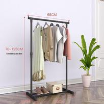 Mobile Floor-Standing Clothes Rack with Wheels: Light Luxury Drying and Hanger Unit for Bedroom