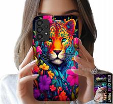 Samsung A52 / A52S Tok - Virágmintás Tigris + Fólia